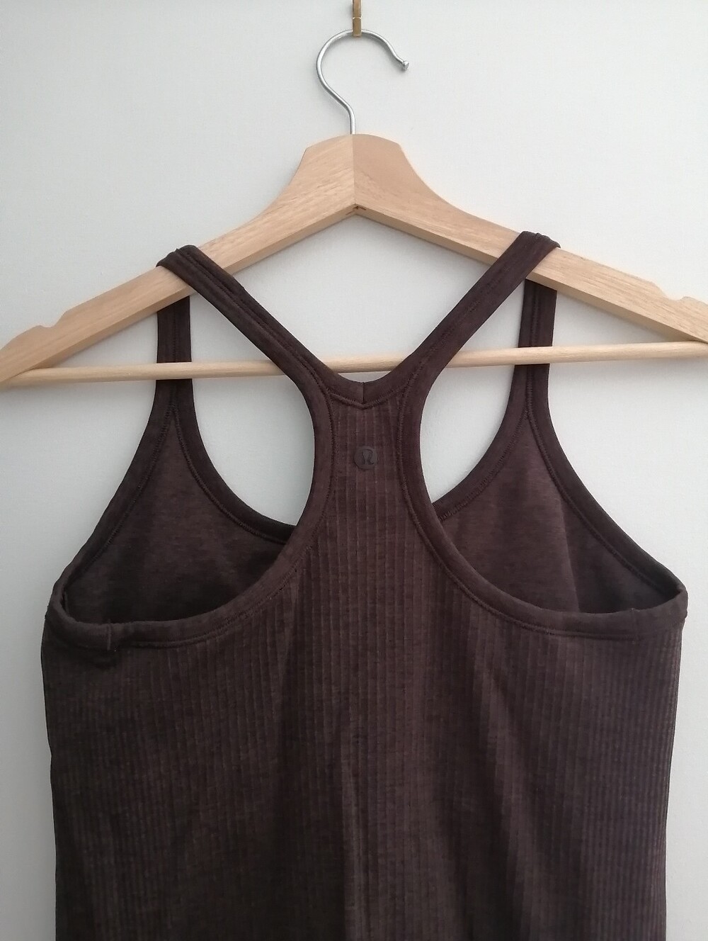 Lululemon Ebb To Street Brown Ribbed Racerback Tank Size 8 - Picture 3 of 10